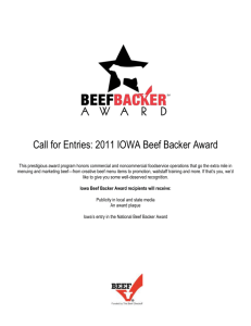 Iowa Beef Backer 2011 Application
