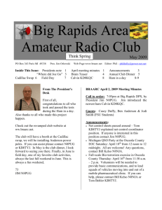 May - Big Rapids Area Amateur Radio Club
