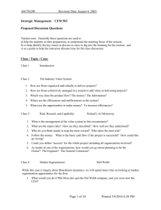 MUST Strategic Management Discussion Questions