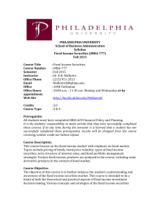 Fixed Income Securities - Philadelphia University Faculty Websites