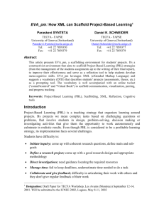 EVA_pm: How XML can Scaffold Project-Based Learning