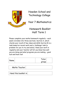 Half Term 1 L4-6 2014-15 - Howden School & Technology College