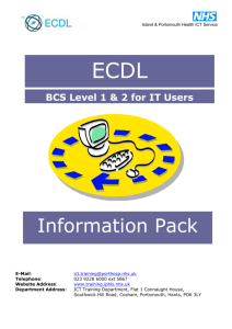 ECDL Pack - NHS IPHIS ICT Training