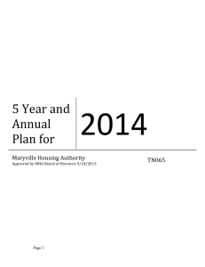 Annual Plan - Maryville Housing Authority