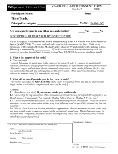 VHA Form 10-1086 Consent