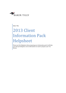 2013 Client Information Pack Helpsheet