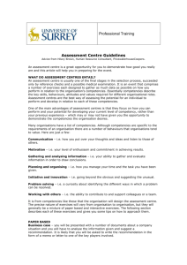 student assessment centre guidelines