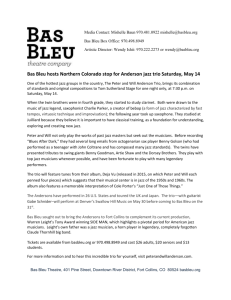Press Release - Bas Bleu Theatre Company