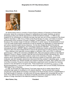 Biographies for CFI-Tally Advisory Board: Harry Kroto, Ph.D. Honora