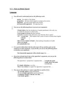 F. 5 – Notes on Debate Speech Language You will need to