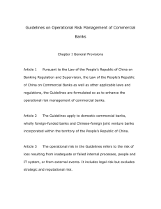 Guideline on Operational Risk Management for Commercial Banks