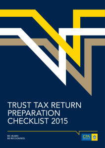2015 Trust Tax Return Checklist