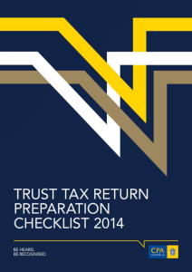 2014 Trust Tax Return Checklist