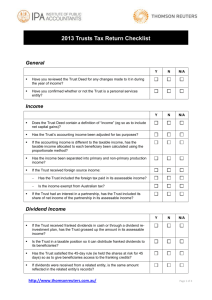 2013 Trusts Tax Return Checklist - Institute of Public Accountants