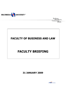 Faculty Briefing (Student Handbook) - Jan 2009