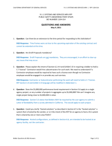 RFP 1104-014 Questions and Answers