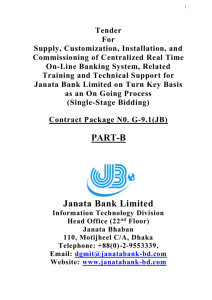 Tender - Janata Bank