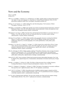 News and the Economy - Discourse in Society