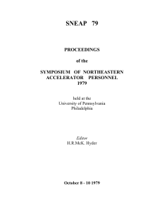 sneap 1979 proceedings - Triangle Universities Nuclear Laboratory