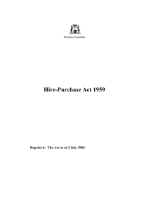 Hire-Purchase Act 1959 - 06-00-00