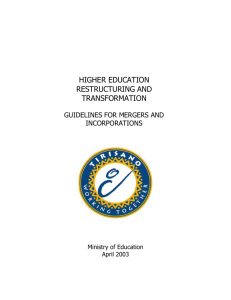 guidelines for the merging of higher education institutions
