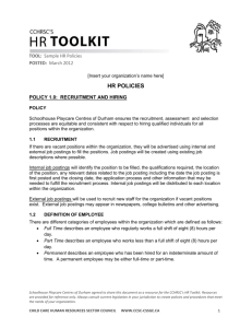 HR Policies - Child Care Human Resources Sector Council