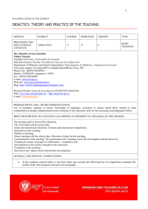 Modelo normalizado de ficha para asignaturas