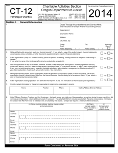 2014 CT-12 Form - Oregon Department of Justice