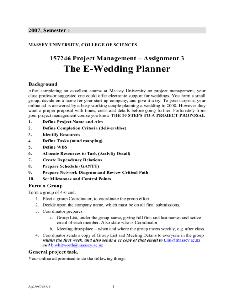 157246 Project Management Assignment 3
