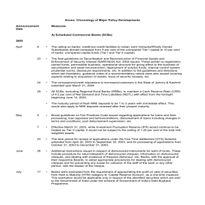 Annex: Chronology of Major Policy Developments