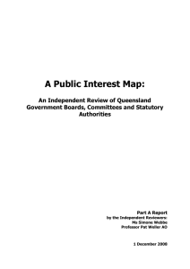 A Public Interest Map - Department of the Premier and Cabinet