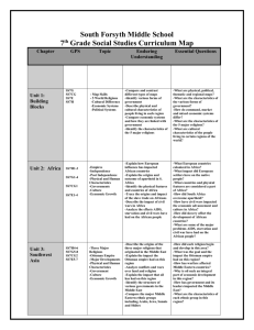 Sixth Grade Language Arts Curriculum Map
