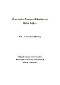 Co-operative Energy and Sustainable Social Justice