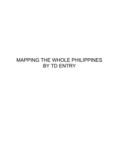 Mapping the Whole Philipines - Urban Leadership Foundation