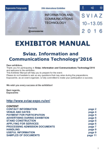 Exhibitor manual. Printable version