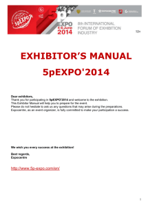 Exhibitors manual