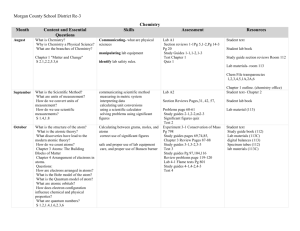 Science Chemistry - Morgan County School District Re-3