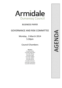 Governance and Risk Late Items Agenda 3 March 2014