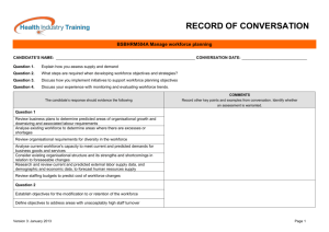 BSBHRM504A Manage workforce planning