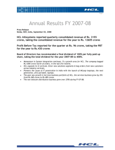 Annual Results FY 2007-08