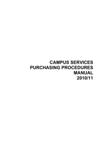 Campus Services purchasing manual