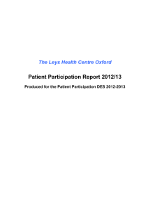 PPG Report 2012-13 - The Leys Health Centre