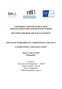 4th workshop on coopetition strategy