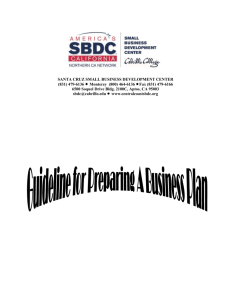 Guideline for Preparing a Business Plan