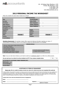 personal income tax worksheet