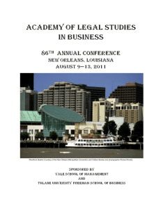 ALSB Program - Academy of Legal Studies in Business