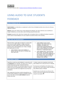 L030AudioFeedbackHandout - LSE Learning Resources Online