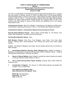 TOWN OF ANGIER BOARD OF COMMISSIONERS