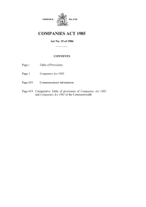 Companies Act 1985