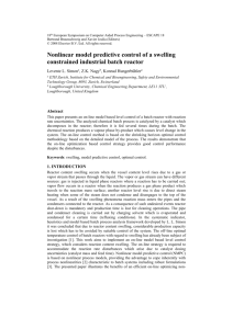 Nonlinear Model Predictive Control of a Swelling Constrained